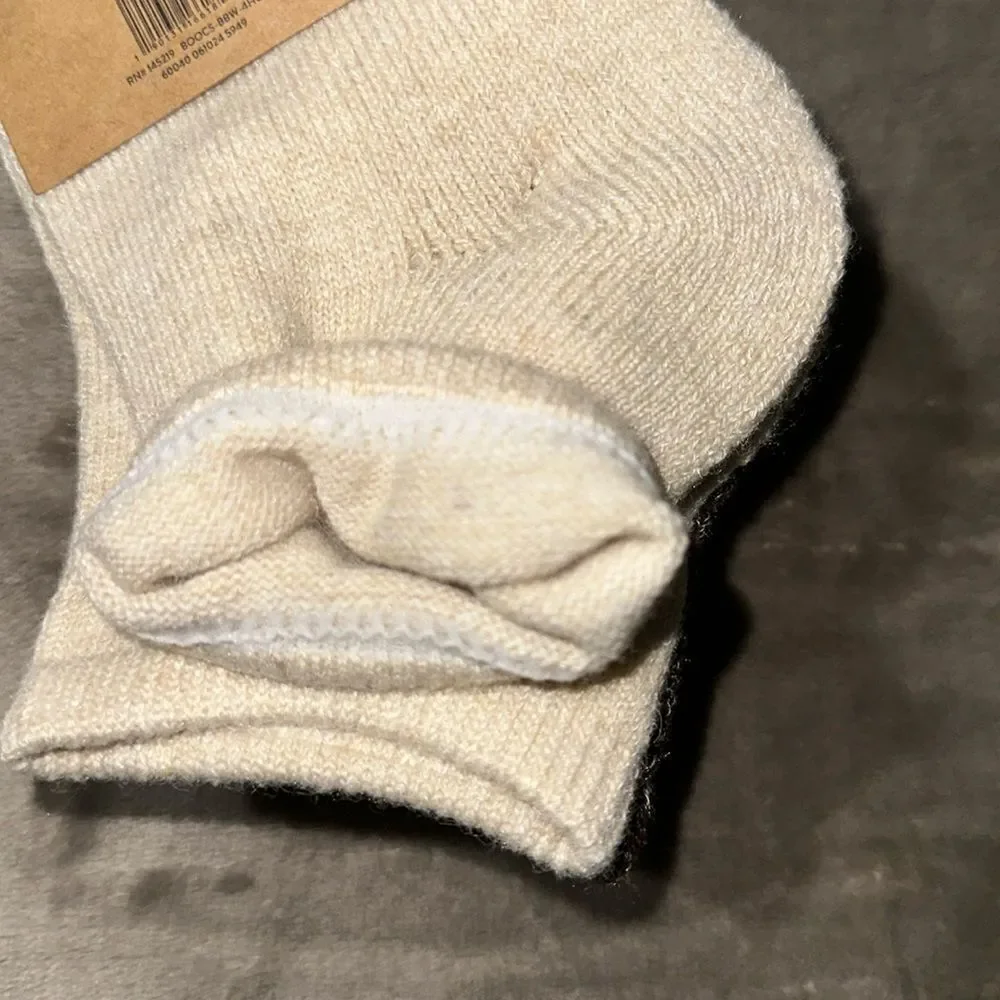 BORN Earth Tones Ivory Brown White US W 4-10 Super Soft Quarter Socks Pack of 4